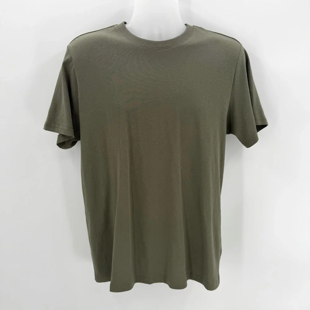 EVERLANE Tshirt Mens M Green Short Sleeve Crewneck Organic Cotton Tee Basic NWT - Picture 1 of 10